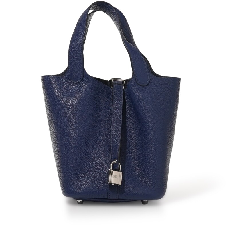 Hermès Bleu Saphir Maurice Picotin Lock 18 Palladium Hardware - Image 1